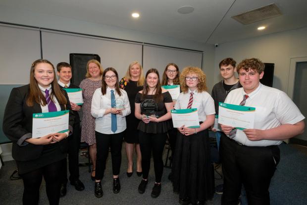 The eight East Ayrshire pupils who took part in the in-person recital
