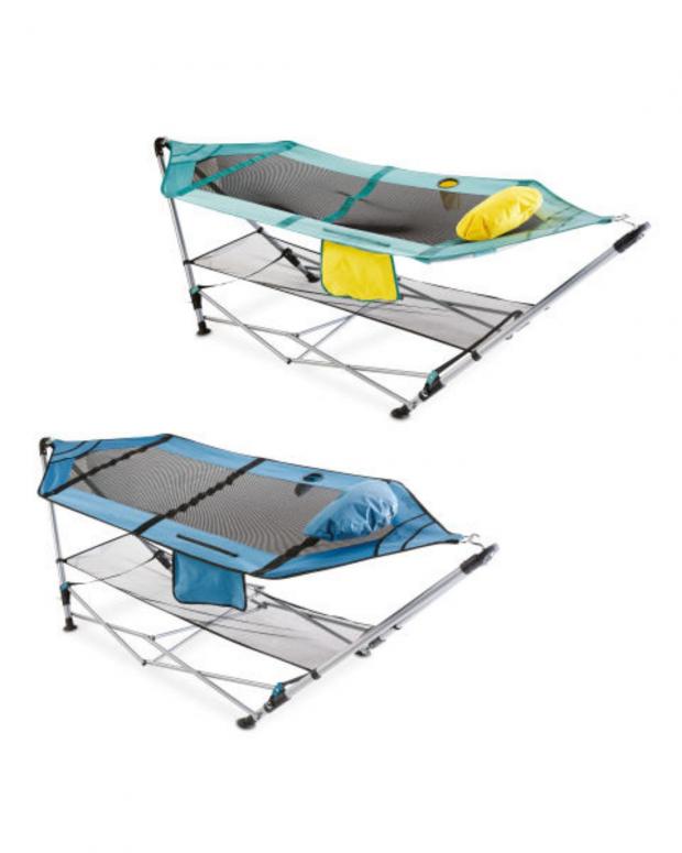 The National: Portable Hammock with Stand. (Aldi)