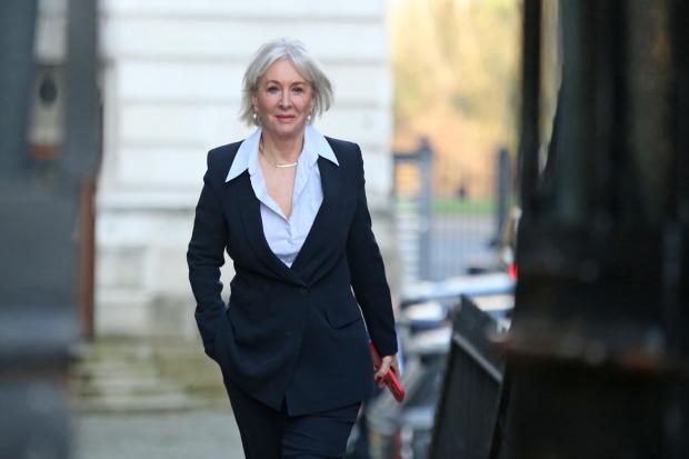 Secretary of State for Digital, Culture, Media and Sport, Nadine Dorries arrives in Downing Street. Photograph: PA