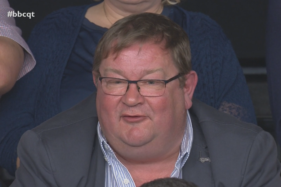 Question Time audience member called out for being Tory activist