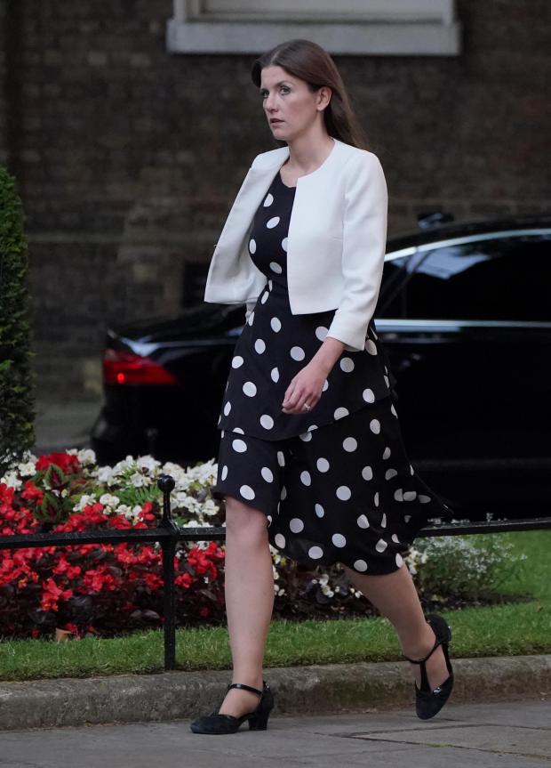 The National: Michelle Donelan arrives at 10 Downing Street, London, following the resignation of two senior cabinet ministers. Credit: PA