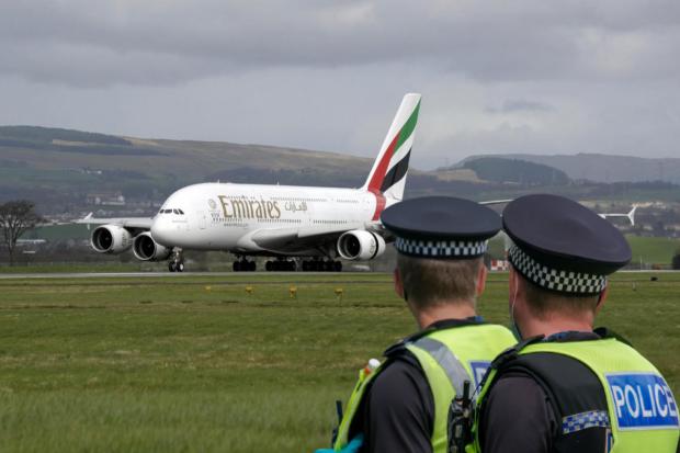 Creep exposed genitals to woman on Glasgow-bound flight