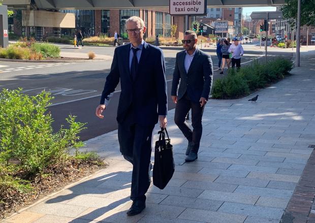 The National: TV and radio presenter Jeremy Vine arriving at Nottingham Crown Court to evidence in the trial of a former presenter