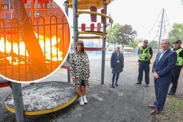Extra police patrols to take place as probe into fire at Glasgow playpark continues