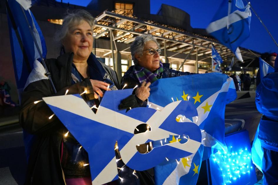Photos show independence supporters in rallies across Scotland