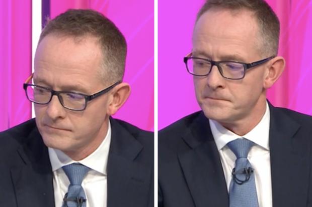 John Lamont was accused of sneaking a look at Fiona Bruce's notes during Question Time