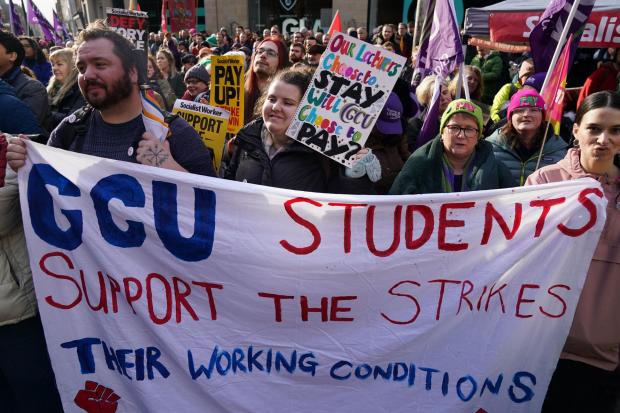 Students have shown solidarity with those on strike