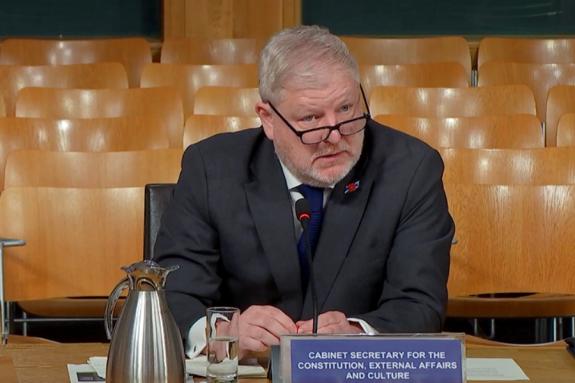 The National: Angus Robertson told a committee it was 'not clear' how many Scots are in Gaza The National: Angus Robertson told a committee it was 'not clear' how many Scots are in Gaza