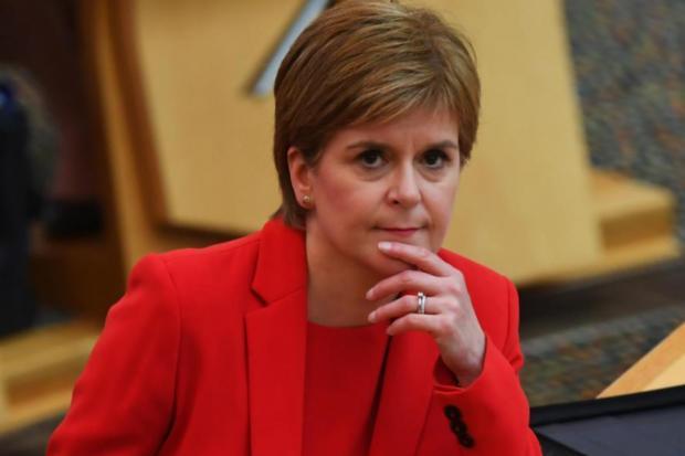 The National: Former first minister Nicola Sturgeon pictured in the Holyrood chamber