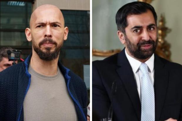 Misogynist and influencer Andrew Tate, and First Minister of Scotland Humza Yousaf