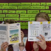 School pupils learning Gaelic