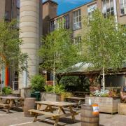 The Royal Dick Bar courtyard beer garden at Summerhall