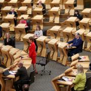 First Minister of Scotland and SNP leader Nicola Sturgeon makes an affirmation at the Scottish Parliament