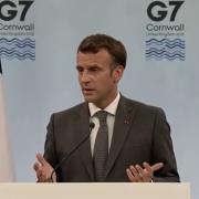 French president Emmanuel Macron delivered a calm speech at the close of the G7 summit criticising Boris Johnson's approach to Northern Ireland