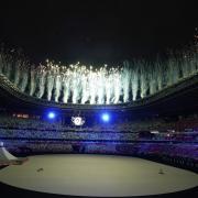 Fireworks during the opening ceremony of the Tokyo 2020 Olympic Games at the Olympic Stadium in Japan
