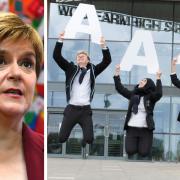 The First Minister wished Scottish school pupils good luck