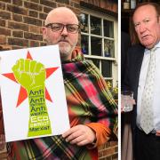 Artist Stewart Bremner, left, suggested Andrew Neil's comments on the Scottish Greens were not quite the attack he thought they were