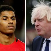 Manchester United star Marcus Rashford is once again taking on Boris Johnson's government