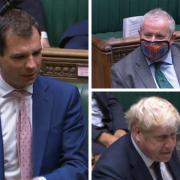 Tory MP Andrew Bowie handed Boris Johnson an easy answer with his question while SNP Westminster leader Ian Blackford isibly objected to Bowie's claims