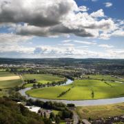 River Forth and Stirling city seem from National Wallace monument..