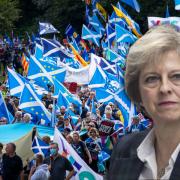 Theresa May, who sent 'Go Home' vans onto the streets while in government, has urged Scots to reject independence and stick with the 'respected and admired' UK