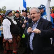 Ian Blackford at a Yes2Glasgow march for independence. He has announced he will stand down as an MP at next election