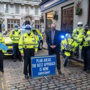 Minister for Transport Graeme Dey and Chief Superintendent Louise Blakelock, Police Scotland's Head of Road Policing, launch festive drink and drug-drive campaign..