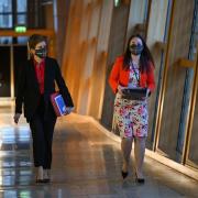 Scotland's First Minister Nicola Sturgeon (left) and Finance Secretary Kate Forbes