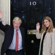 Boris and Carrie Johnson outside Downing Street
