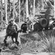 Men of the Argyll and Sutherland Highlanders on a patrol of jungle roads in Malaya during the Second World War December 1941 (Photo by Mirrorpix/Mirrorpix via Getty Images).