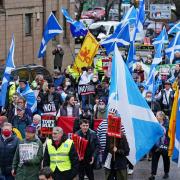 LIVE: Demonstrators march through Glasgow calling for Boris Johnson to resign
