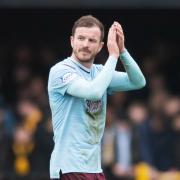 Andy Halliday applauds the Hearts support after their 5-0 win over Auchinleck Talbot in the Scottish Cup fourth round