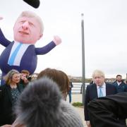 Boris Johnson's balloon is afloat here in this visit to Hartlepool, but polling shows support is down