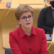 Nicola Sturgeon giving a Covid update to the Scottish Parliament. February 8, 2022