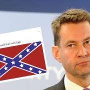 Murdo Fraser has been criticised for his use of the Confederate flag in an attack against the Scottish Greens