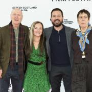 From left: Paul Laverty, Annmarie Strain, Martin Compston and Rebecca O'Brien at the Glasgow Film Festival for the 20th-anniversary screening of Sweet Sixteen
