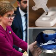 Nicola Sturgeon gave a statement to Holyrood on the state of the Covid pandemic as hospitalisations climb. Photos: PA