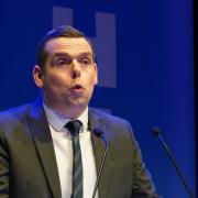 Douglas Ross speaking at the Scottish Tory conference. Photo: PA