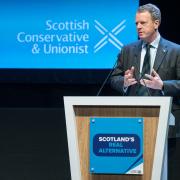 Secretary of State for Scotland Alister Jack speaking during the Scottish Conservative Conference. Photo: PA