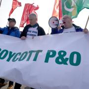 Unions urge boycott of P&O at Cairnyran protest after mass sackings