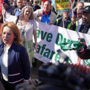 Natalie Elphicke MP was harangued by crowds when she tried to join a protest