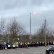 Anti-abortion protest outside the maternity unit at the Queen Elizabeth University Hospital