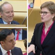 Clockwise from right: First Minister Nicola Sturgeon, Scottish Labour leader Anas Sarwar, and Labour MSP Michael Marra