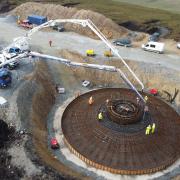Work started on the wind farm last year