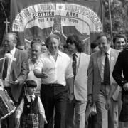 Union strikes in the 80s led by Arthur Scargill(wearing a white shirt) are being mirrored by the RMT and Mick Lynch