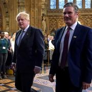 Prime Minister Boris Johnson, left, with Labour leader Keir Starmer, who has called for the cabinet to force the PM to resign
