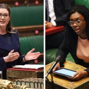 Penny Mordaunt, left, and Kemi Badenoch, right, are the two favourites to take over from Boris Johnson amongst Tory members