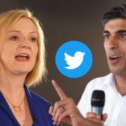 The National analysed which topics Liz Truss, left, and Rishi Sunak have tweeted about since making it into the final two of the leadership race