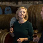Liz Truss and Douglas Murdo stop off at the BenRiach Distillery on Speyside for a dram before the hustings in Perth