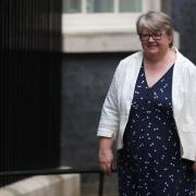 Therese Coffey arrives in Downing Street today
